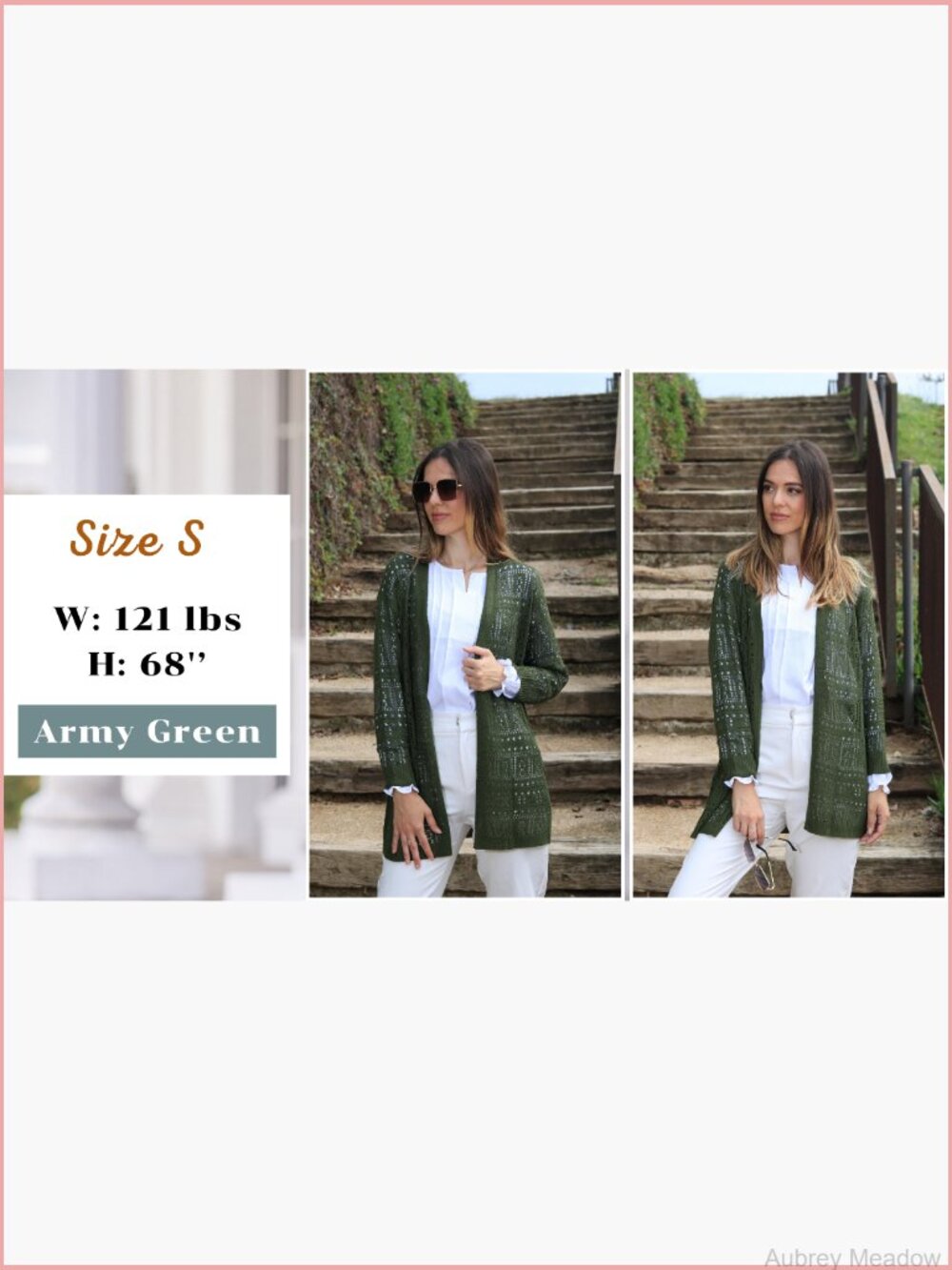 Crochet Knit Cardigan Lightweight Boho Long Sleeve Open Front - Picture 6 of 7